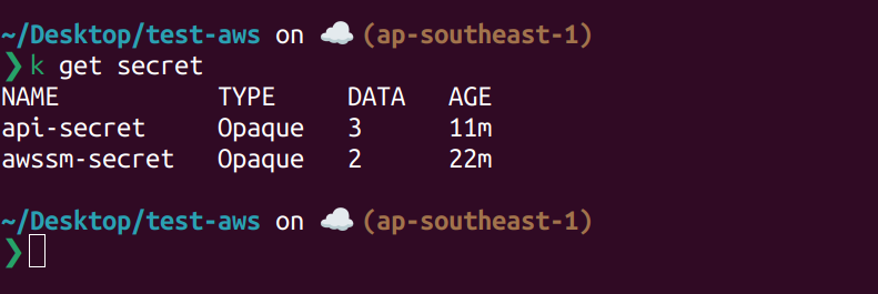 Sync secret from AWS Secret Manager to K8S.