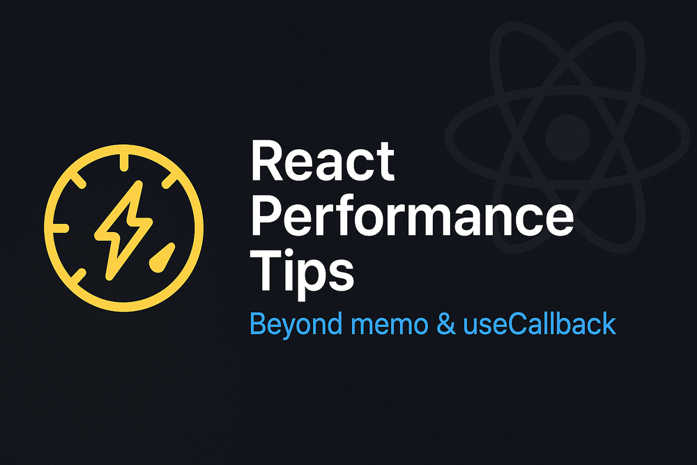 Real-world performance tips for React apps (beyond memo and useCallback)